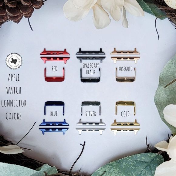 Spring Floral Scrunchie Apple Watch Band, Fitbit Sense Versa Cotton Fabric Band - Picture 7 of 7